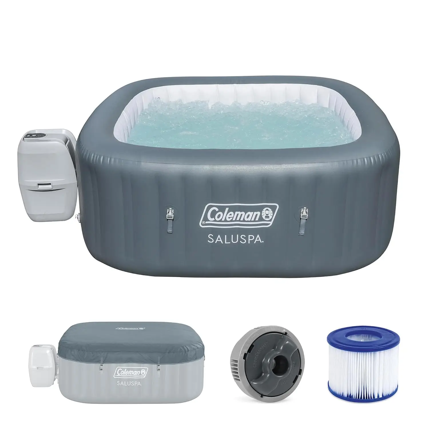 SaluSpa Hawaii Energy-Efficient 4-6 Person Inflatable Hot Tub, Customi