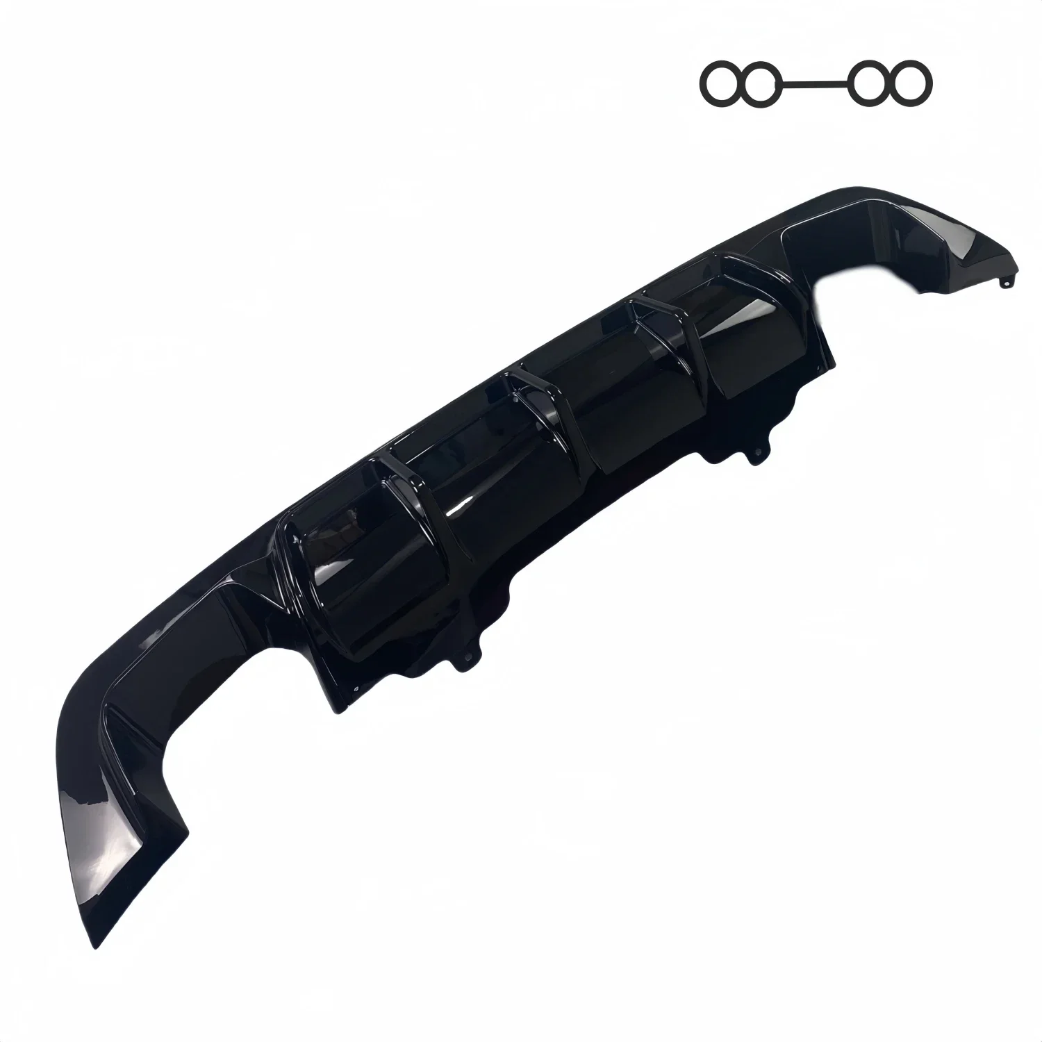 Achterbumper diffuser splitter voor BMW E60 E61 525i 525d 530i M Sport M-tech M-package 2005-2010 Tuning Glans Zwart Bodykits