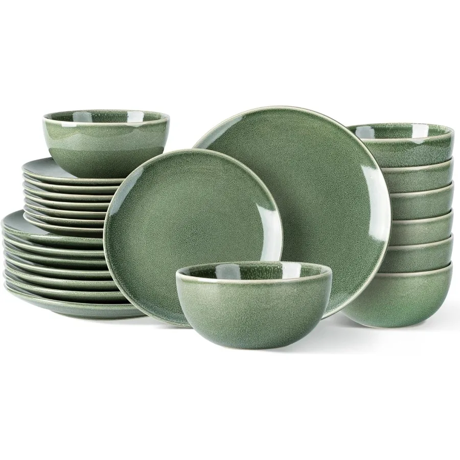 

Наборы керамической посуды на 8, 24 предмета, набор тарелок и мисок с ручной росписью, устойчивый к царапинам керамический набор посуды, посудомоечная машина и