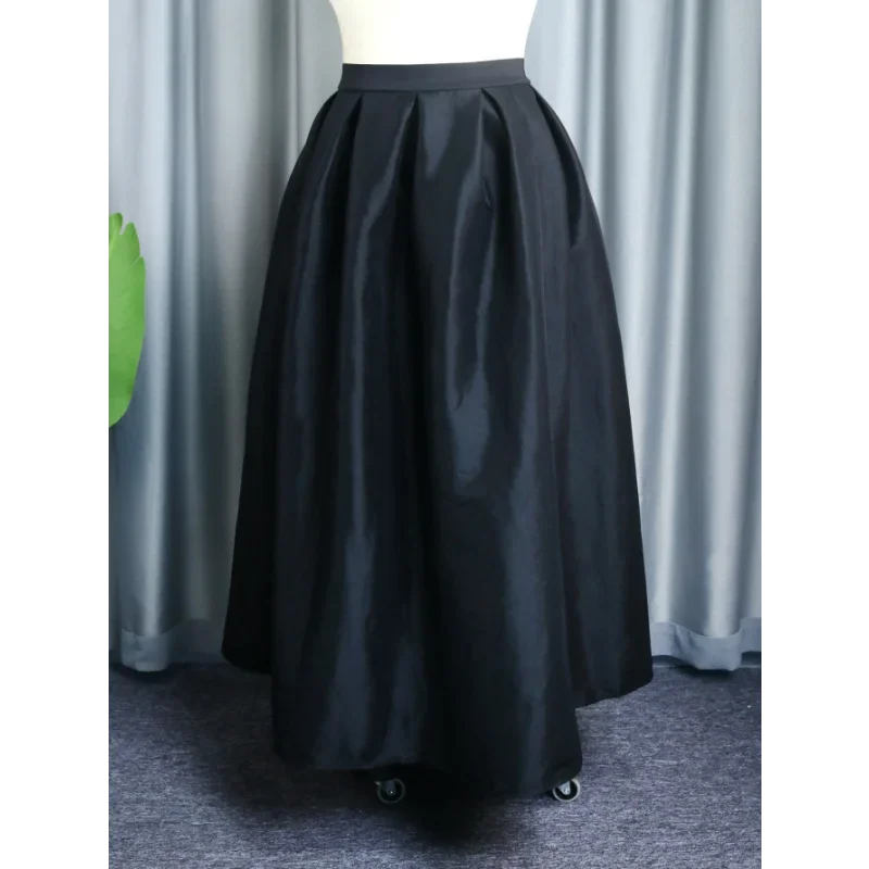 Black Loose Wide Skirts Fashion Boutique Women Clothing Versatile Basic Long Skort Shopping A-line Skirt Flare Summer Bottom