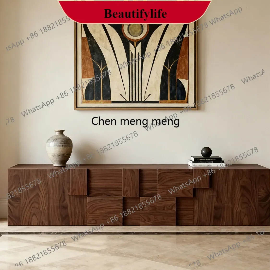 

M138Chinese style wooden TV cabinet French living room chest cabinet American home combination cabinet Bedroom storage