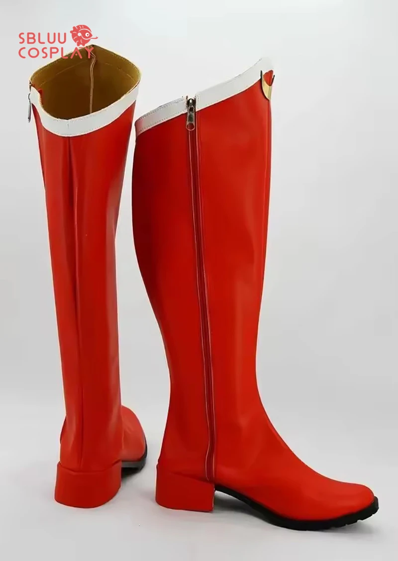 SBluuCosplay Tsukino Usagi – chaussures de Cosplay rouges, bottes sur mesure, accessoire de fête d'halloween