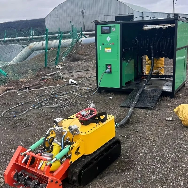Tracked Dredging Robot for Environmental Restoration Dredging Municipal Sewer Tracked Dredging Robot