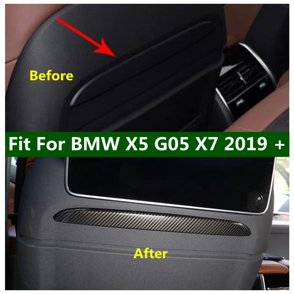 

Seat Back Panel Decoration Strips Cover Trim For BMW X5 G05 2019 - 2024 / X7 2019 - 2022 ABS Carbon Fiber / Matte Accessories