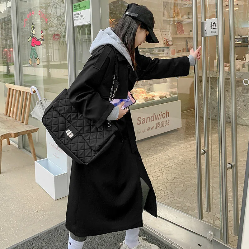 

Brown Trench Women'S Coat Vacation Personality Woman V Neck Open Stitch Sashes Belts Stand Abrigos Streetwear Contrast Pink