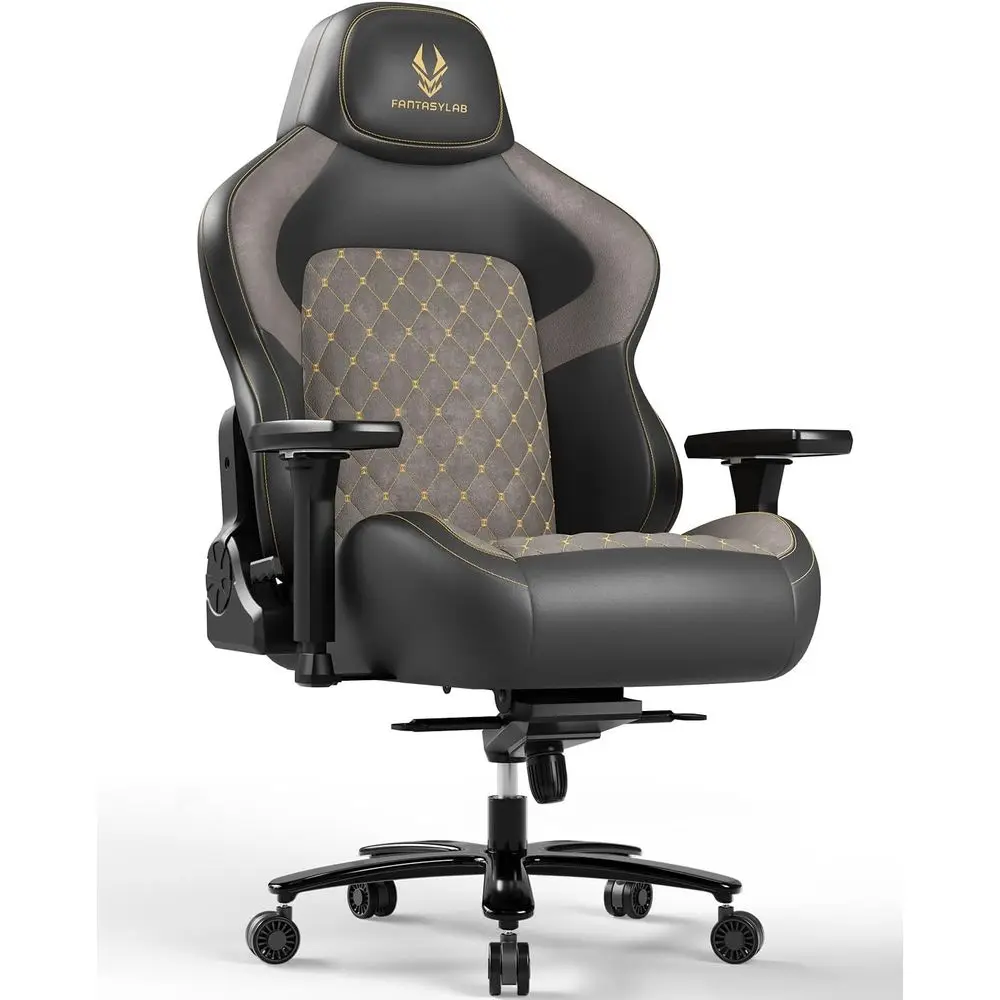 High-Back Ergonomic Gaming Chair: 440 lbs Capacity, Memory Foam, Adjustable Armrests, Metal Base, Swivel & Recline