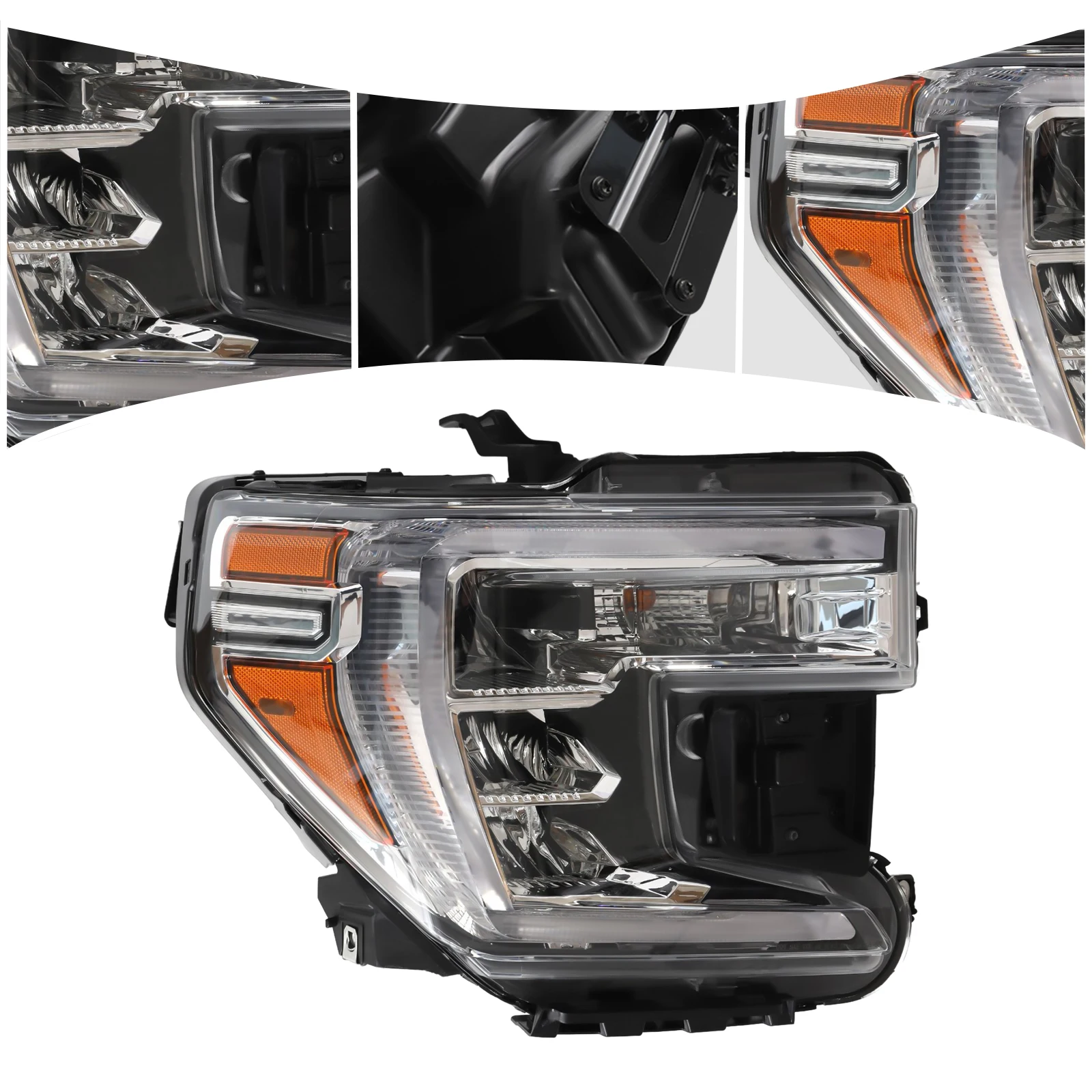 

Halogen+Led DRL, Turn Signal Headlight Headlamp - Passenger For 2019-2021 GMC Sierra 1500