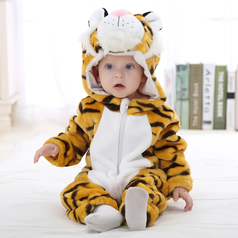 Autumn Winter Baby Rompers Cute Style Baby Coral Fleece Brand Hoodies Jumpsuit Baby Girls Boys Romper Newborn Clothing Outwear