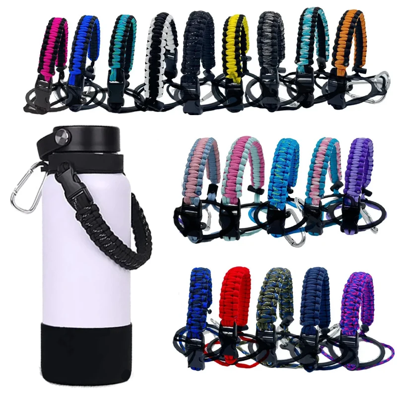 Paracord Holder Rope Wide Mouth Bottle Portable Rope Hand Strap Cup Carrier Color Cupful Rope Cup Water Bottle Accessories