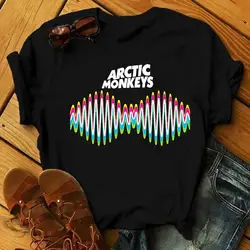 Arktyczne małpy zespół rockowy wydruk graficzny T-Shirt męski moda Vintage hiphopowy sweter krótki rękaw Plus rozmiar T Shirt damski