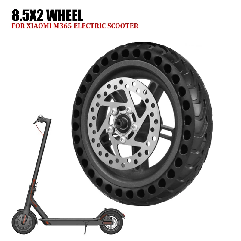 8.5X2 honeycomb tire rear wheel assembly+wheel hub disc brake  suitable for Xiaomi M365 electric scooter