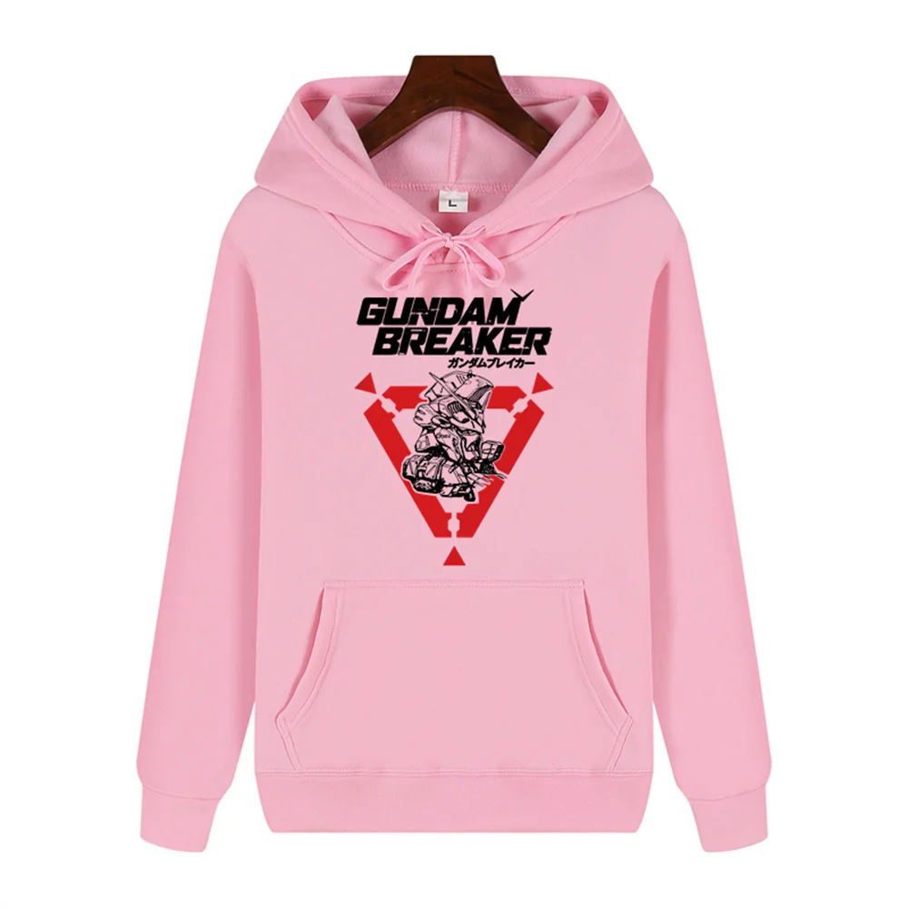 Gundam Breaker Creative Print Autumn and Winter Comfortable Soft Thickened Men's High Quality Casual Warm Street Hooded Sweater