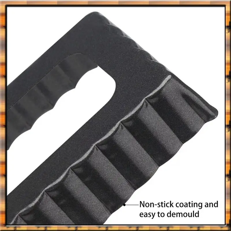 

2025 ! 10 Pcs Rectangle Non-Stick Cake Mold Mini Tart Mini Pie Pan Removable Bottom Nonstick Quiche Pans Heavy Duty Pizza Pan
