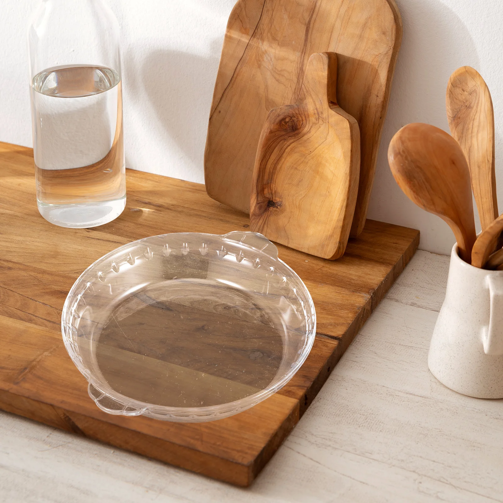 

Glass Microwave Cover Heat Resistant 10 Inches Transparent Round Lid Steamer Oven Use Dishwasher Safe Small Lunch Plate