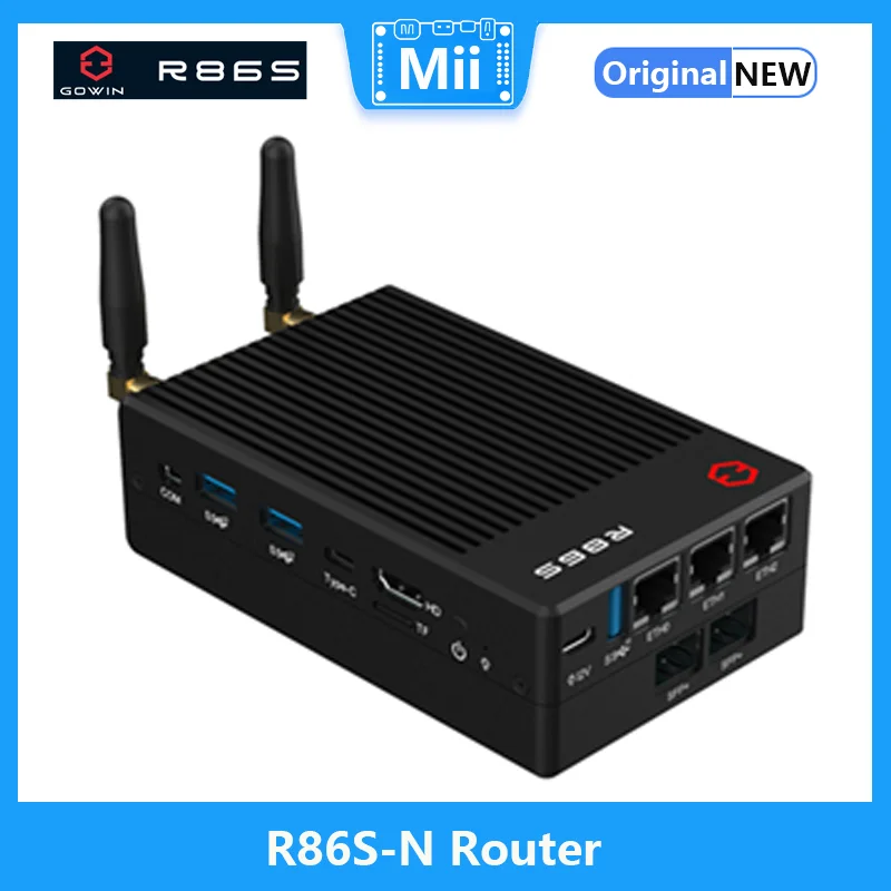 New R86S-N Mini Router 12th Generation Intel N100 N305 10G 10 Gigabit WiFi 6 Gigabit 2.5G