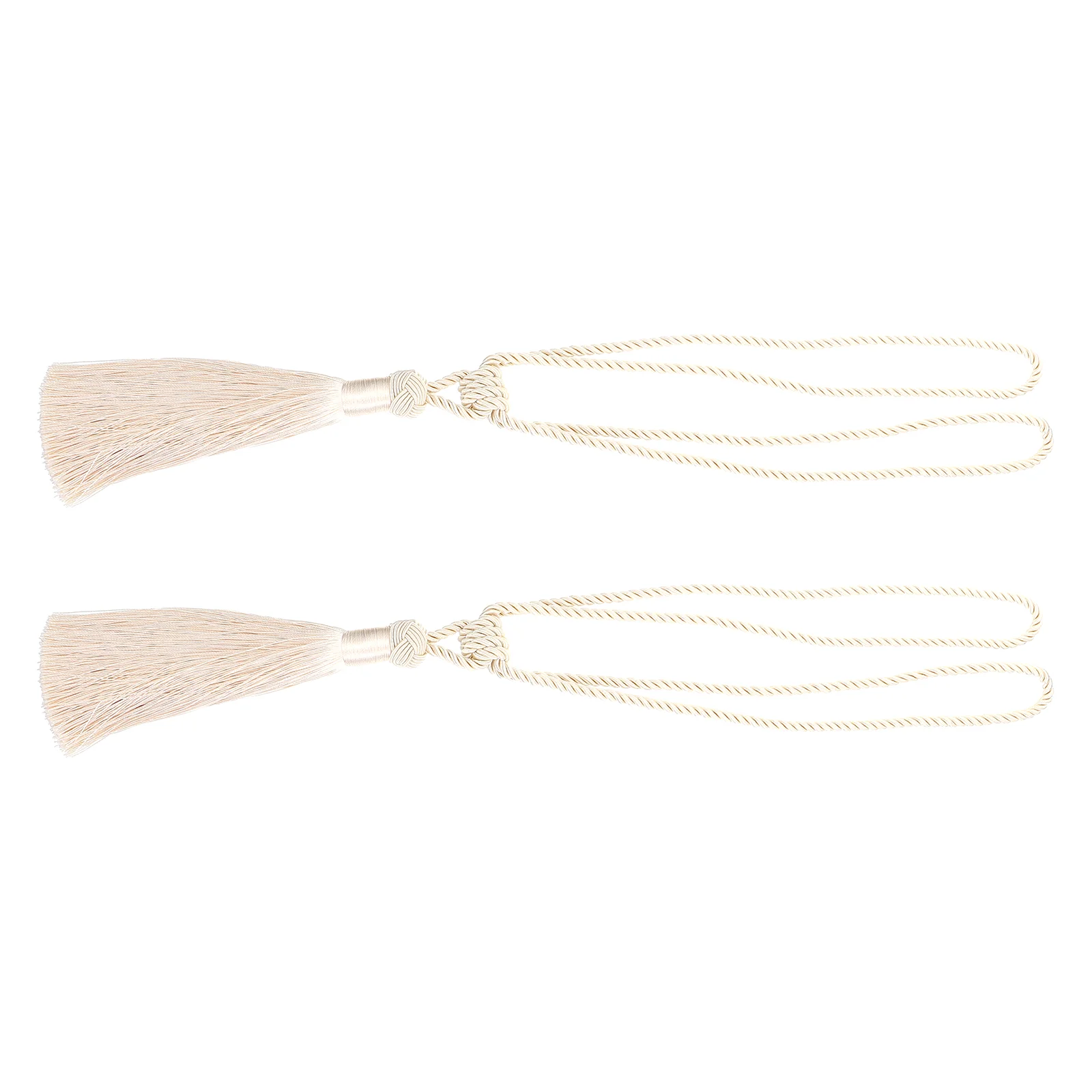

2 Pcs Braided Cotton Linen Curtain Ties Strap Window Belts Tiebacks Country Curtains Accessory Bohemia Rope Elegant Tassel