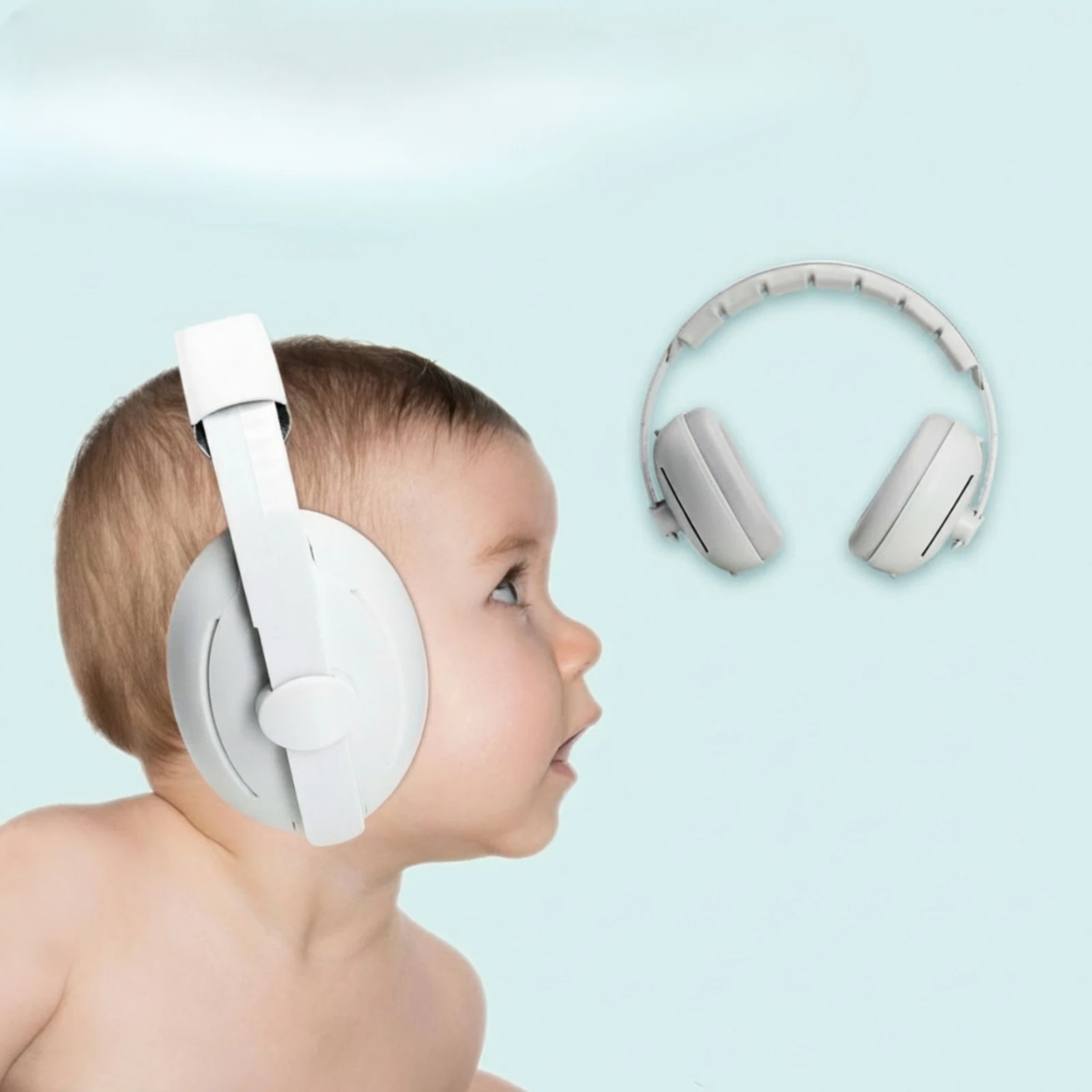 Baby Earmuffs Adjustable Baby Earmuffs with Pouch Infant Ear Defenders Soft Hearing Protection Lightweight for Babies