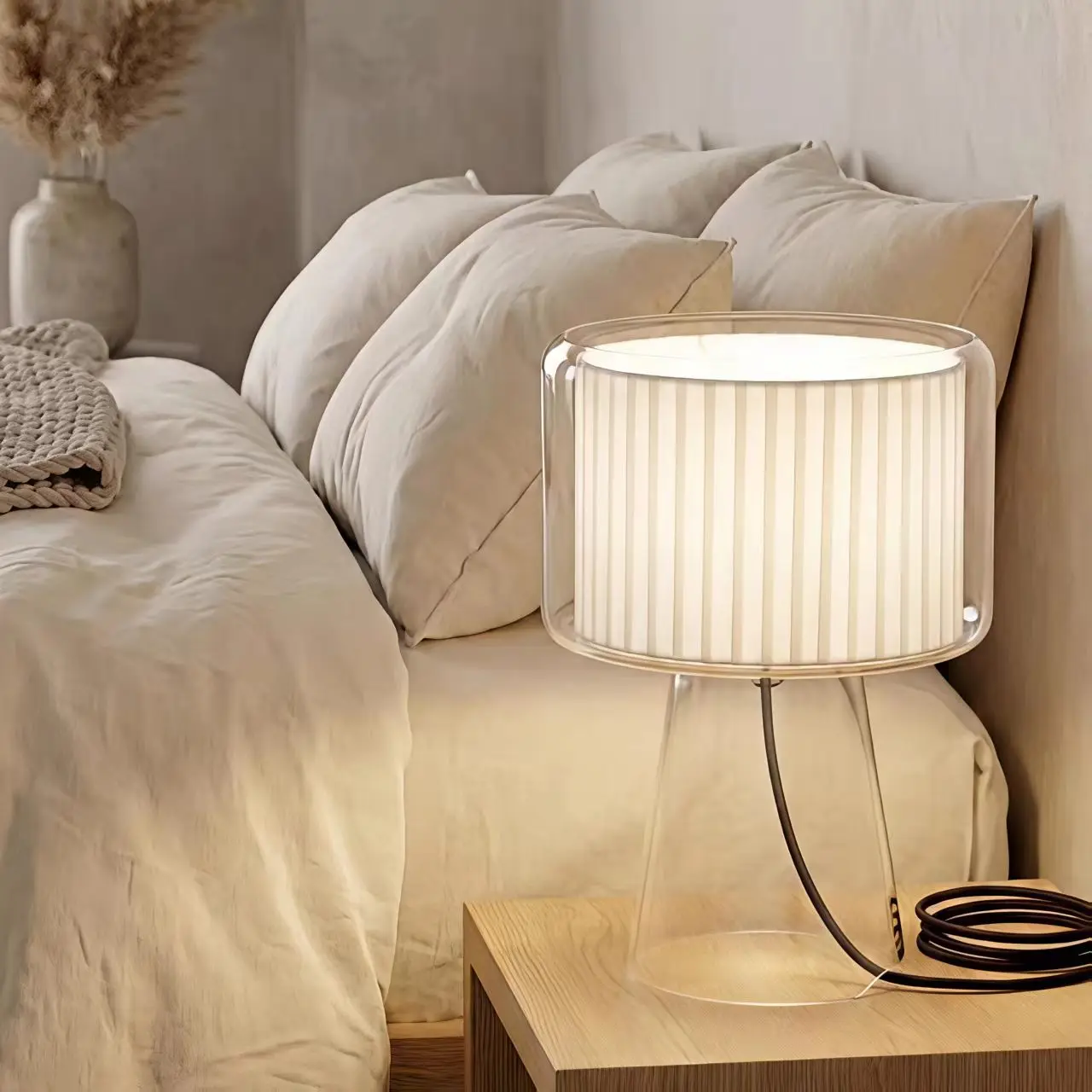 Nordic Minimalist Designer Ambient Table Lamp Suitable for Lighting in The Study Area Near The Bed Bedroom Decoration