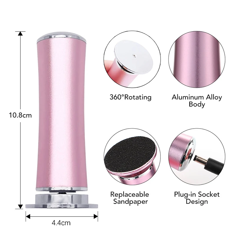 Electric Foot Callus Remover Feet Care File Heels Dead Skin Pedicure Tool Electronic Foot Grinder Tool And Replacement Sandpaper