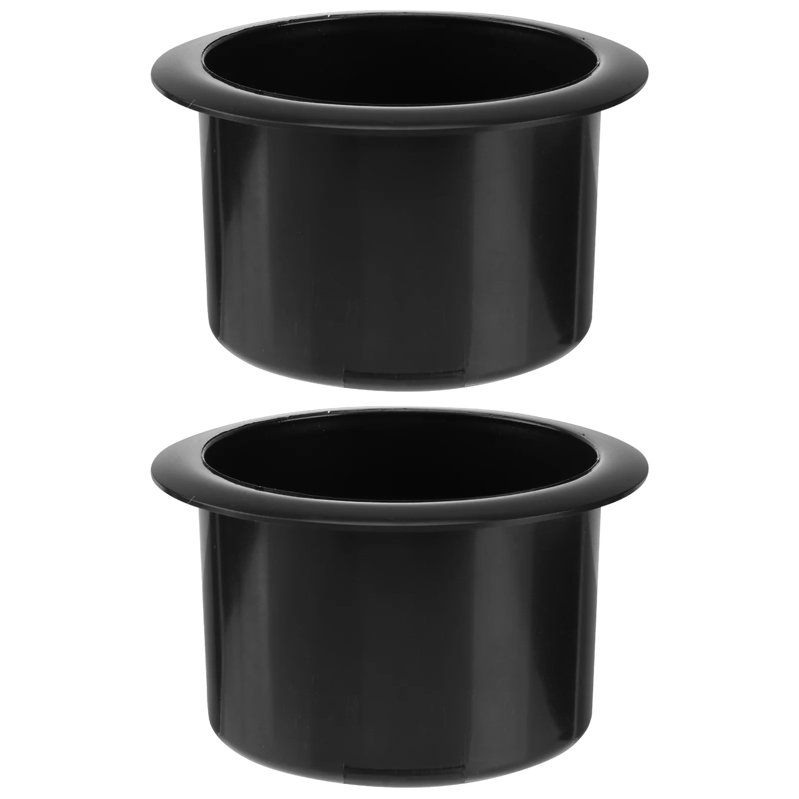 

2pcs Black Plastic Cup Holder Insert for Car Sofa Boat Rv Couch Easy Cleanup No Screws Required Car Accessories