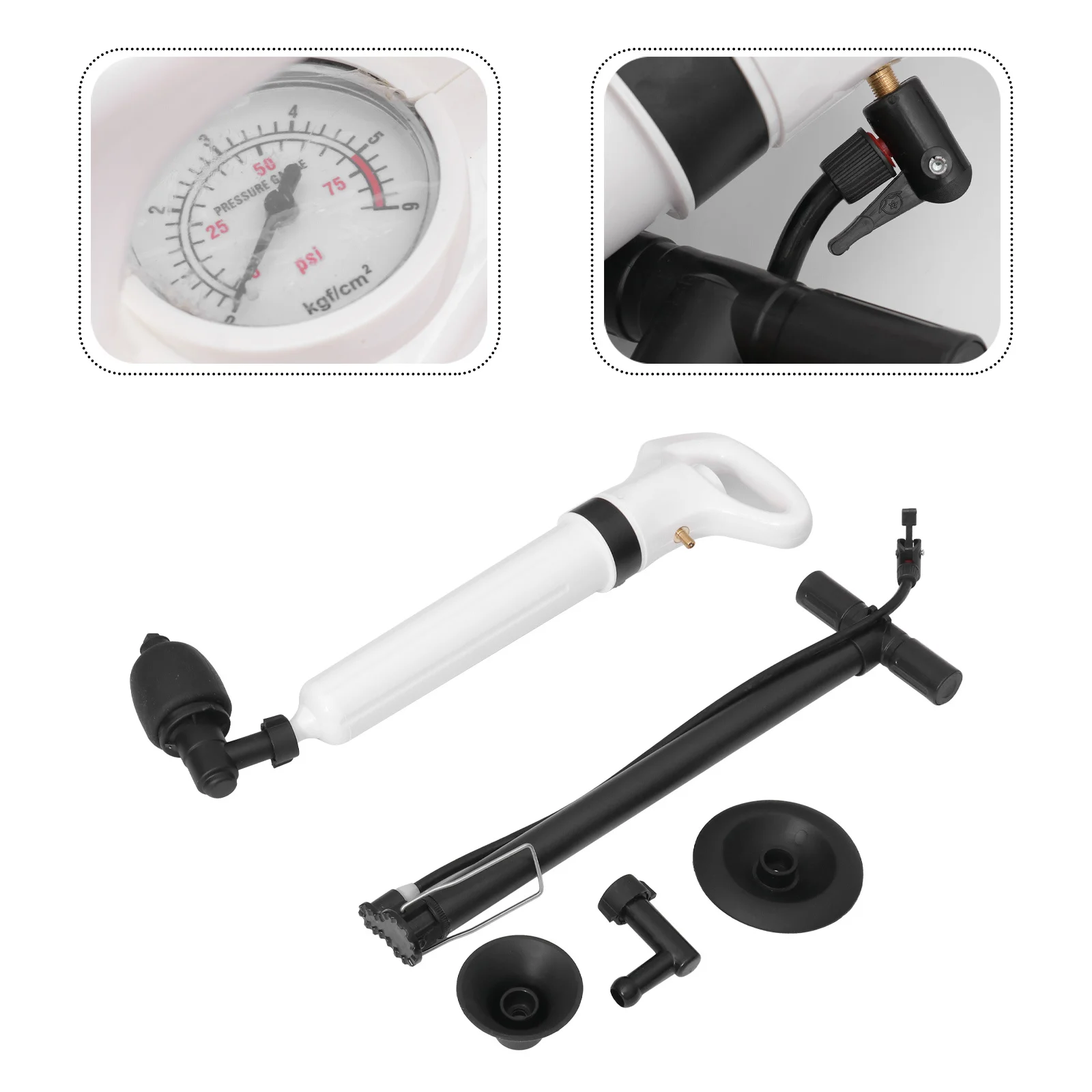 

1Set Drain Unclogging Kit Premium Air Pressure Plunger for Bathroom Kitchen Sink Sewer Dredge Tool Clogging Solver