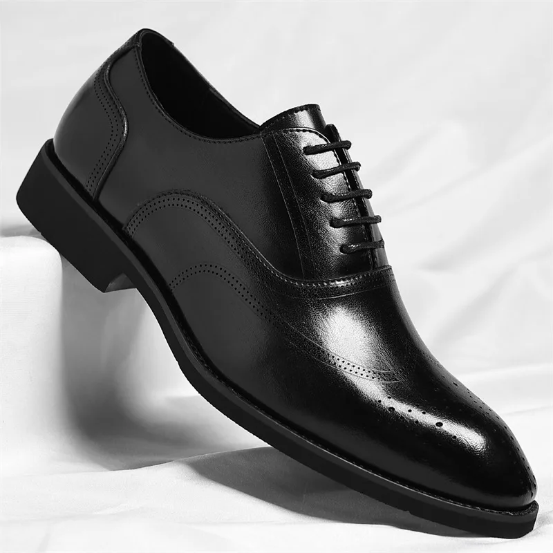 2026 Men's Soft soled High end Formal Business Groom Wedding Dress Shoes Comfortable and Breathable