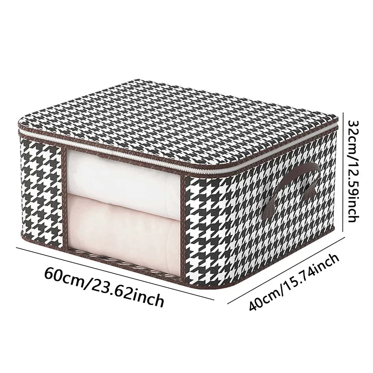 Видимая сумка для хранения одежды большой емкости, портативный бытовой органайзер с ручками, складное пылезащитное одеяло, контейнер на молнии