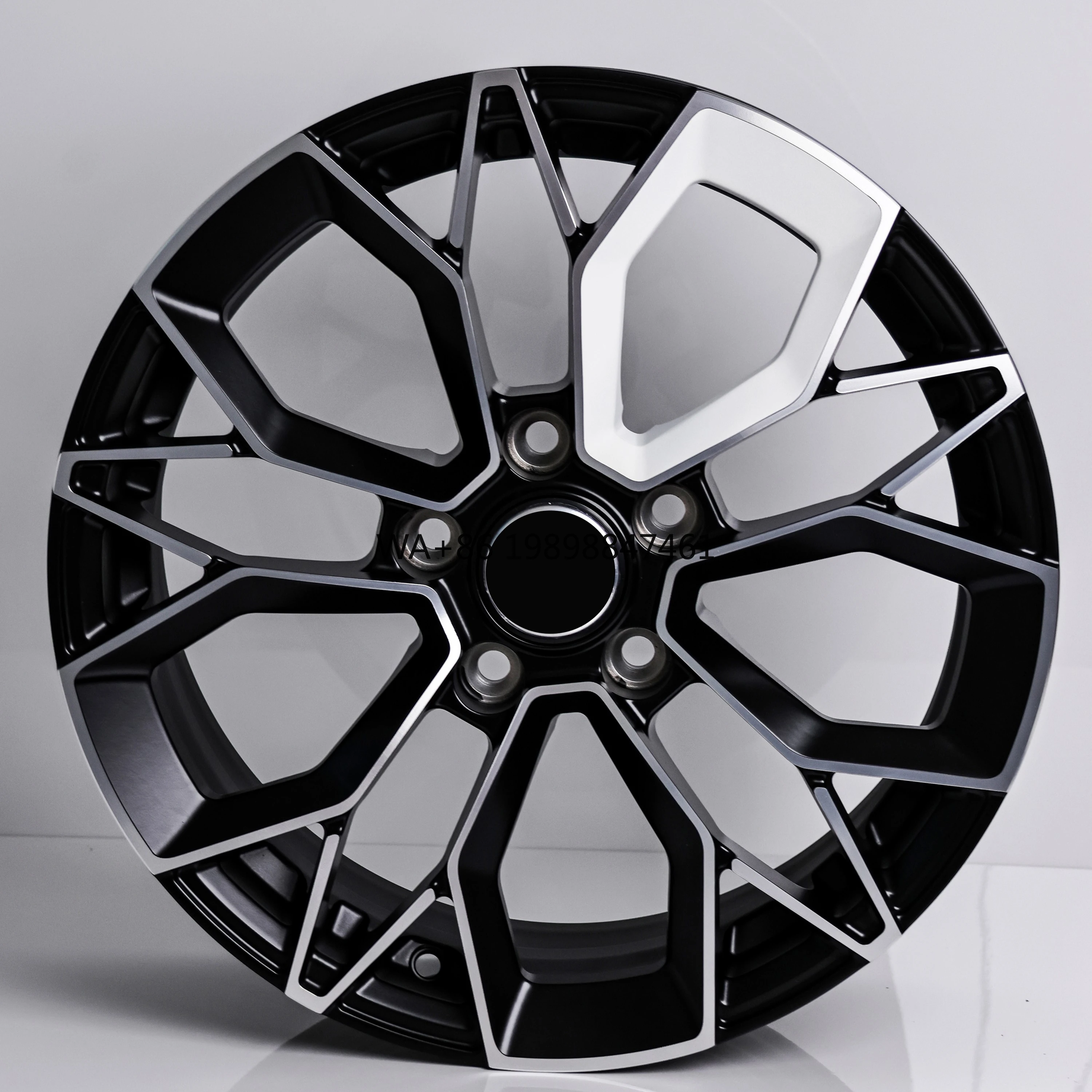 

White and Black Aluminum Alloy Wheels Design Low Weight Wheels Multi Spokes ET Sizes From 20mm to 40mm Wheels