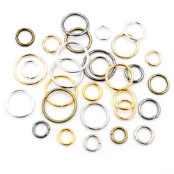200pcs 1.0mm Thick 6/7/8/10/12 mm Jump Rings Split Rings Connectors For Diy Jewelry Finding Making Accessories Supplies