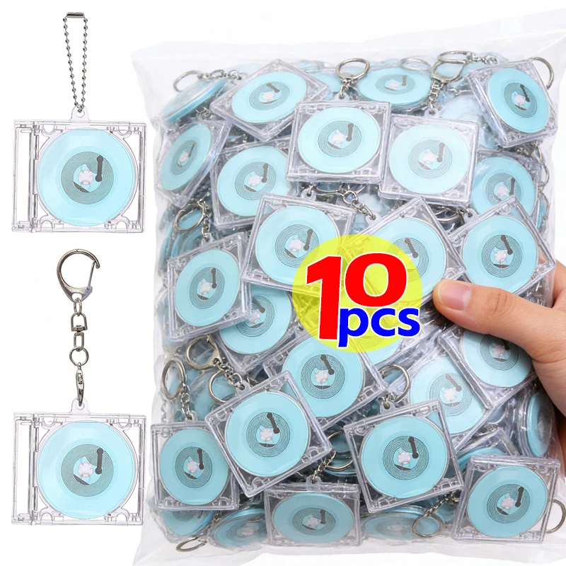 Mini Chaveiro NFC em Formato de CD, Pingente Portátil para Estojo de CD, DIY Chaveiro, Ornamento para Mochila, Joia da Moda, Presente para Amigos