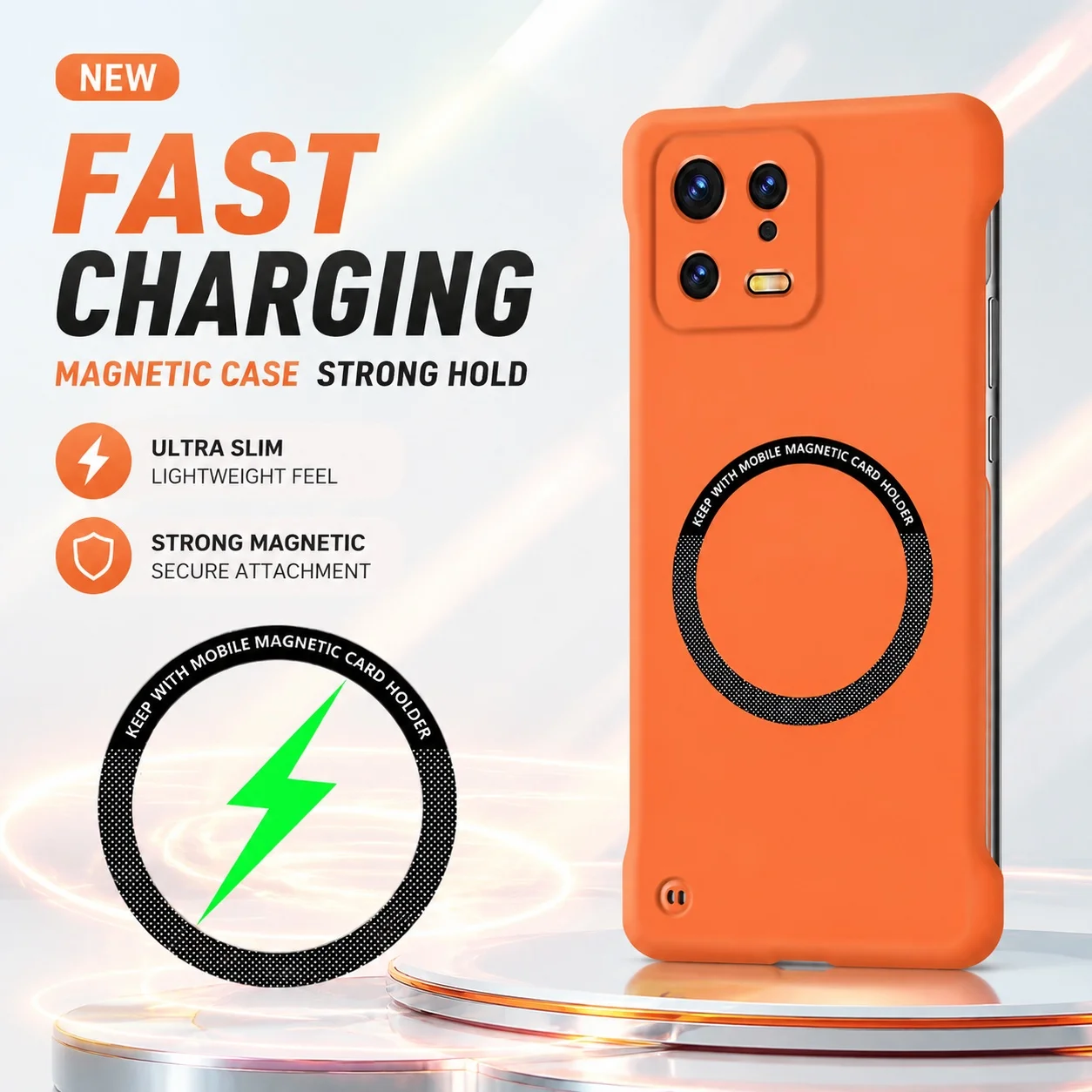 Leichte, Dünne Handyhülle für Xiaomi 13 Pro Ultra Lite 13Pro 13Ultra 5G, Harte PC-Hülle mit Magnetischem Kameraschutz, Original Rückseiten-Abdeckung