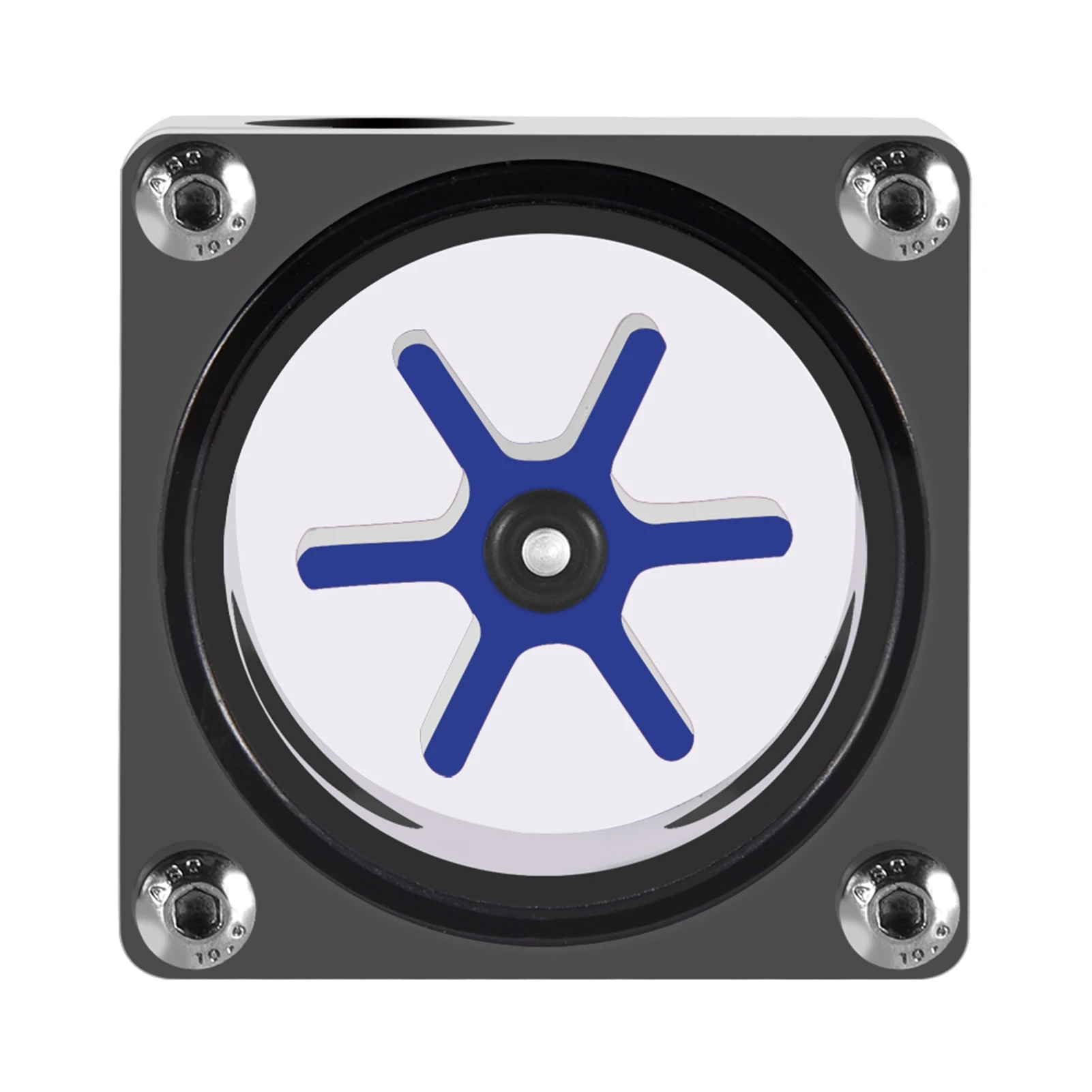 6 Impeller 3 Ways Flow Meter Indicator G1/4 Screw Thread Acrylic + POM 6 Impeller Flow Meter for PC Water Cooling System