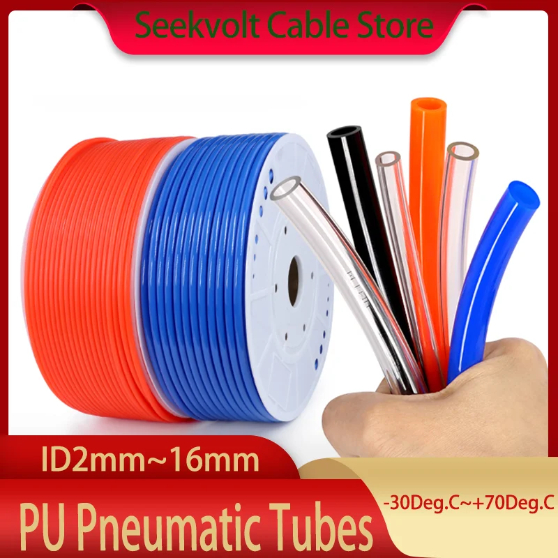 

1M PU Air Hose Pneumatic Tube 2mm 4mm 6mm 8mm 10mm 12mm 14mm 16mm Pipe Petrol Fuel Line Hose For Compressor Polyurethane Tube