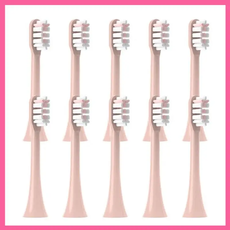 ABNM 10 Uds. Cabezales de repuesto empaquetados al vacío para cepillo de dientes eléctrico SOOCAS X3 X3pro X3U X5 V1 D3, fácil de usar rosa