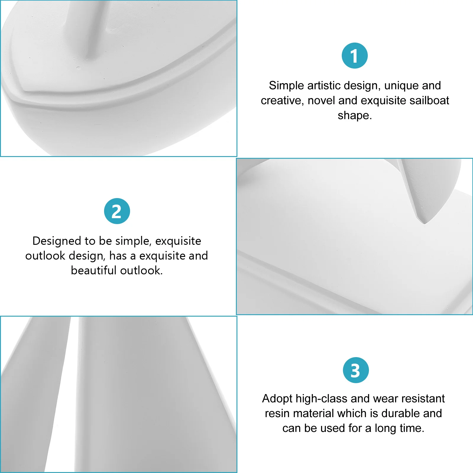 

Resin Sailboat Decoration Artistic Design For Home Office Desk Decor Delicate Adornment Resin Decorative Figure