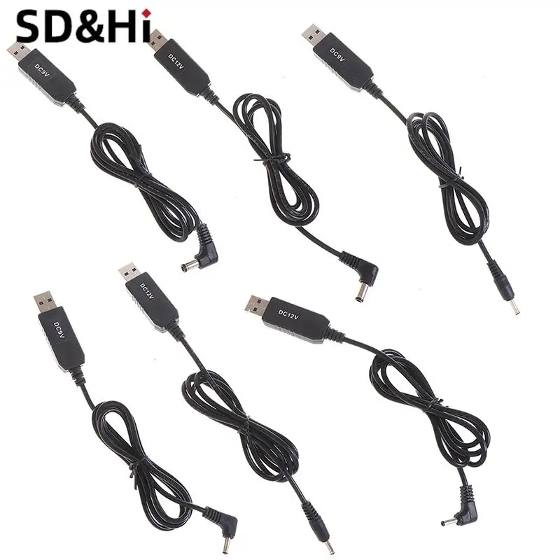 

1pc USB power boost line DC 5V to 9V 12V Step UP Converter Adapter Cable 3.5*1.35mm 5.5*2.1mm