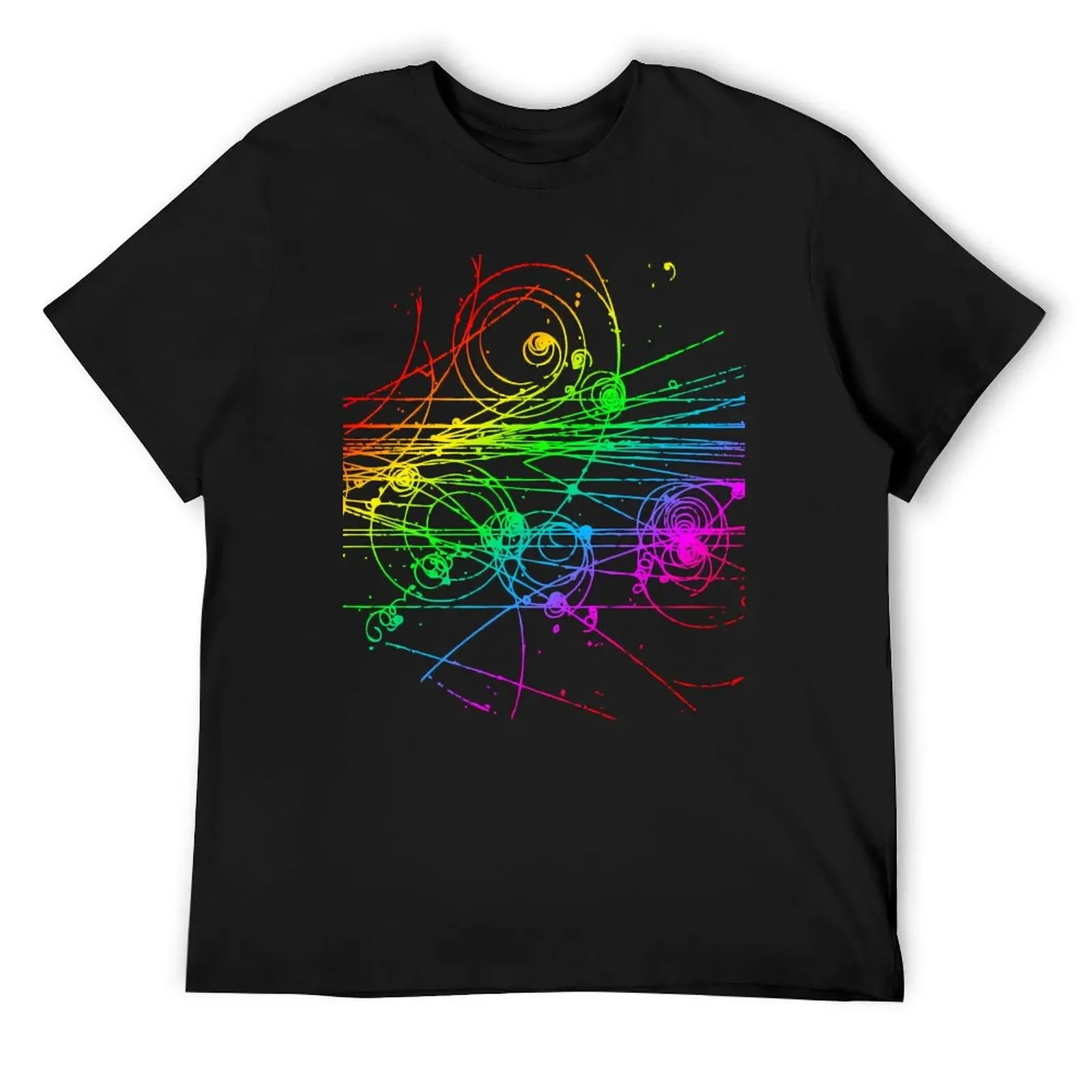 

Particle tracks (rainbow) T-Shirt essential t shirt blue archive workout shirts for men