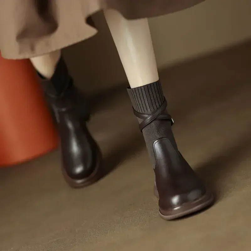 Booties Winter 2025 New In Elastic Female Short Shoes Spring Footwear High Quality On Promotion Offer Sale Women's Ankle Boots