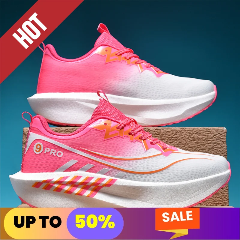 

Running Shoes Casual Men Sports Marathon CarbonPlate Breathable Lightweight Women Comfortable Athletic Leisure Training Sneakers