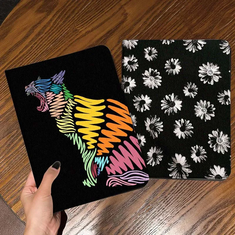 

Colorful Panther Cartoon Roar Tablet Case For Samsung Galaxy Tab S7 S8 S9 S10 FE Lite Gift