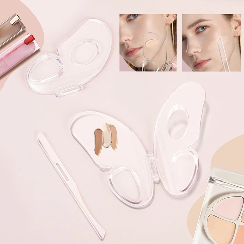 Transparent Butterfly Makeup Color Palette Folding Liquid Foundation Color Mixing Tray Makeup Color Board Makeup Cream Mixing