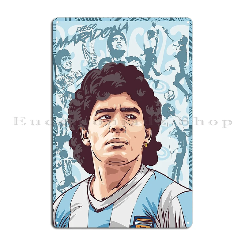 Hugo Sanchez Pumas Home DM10 Football God El Trinche Carlovich hand of god legendary Metal Plaque Kitchen Wall Tin Sign Poster