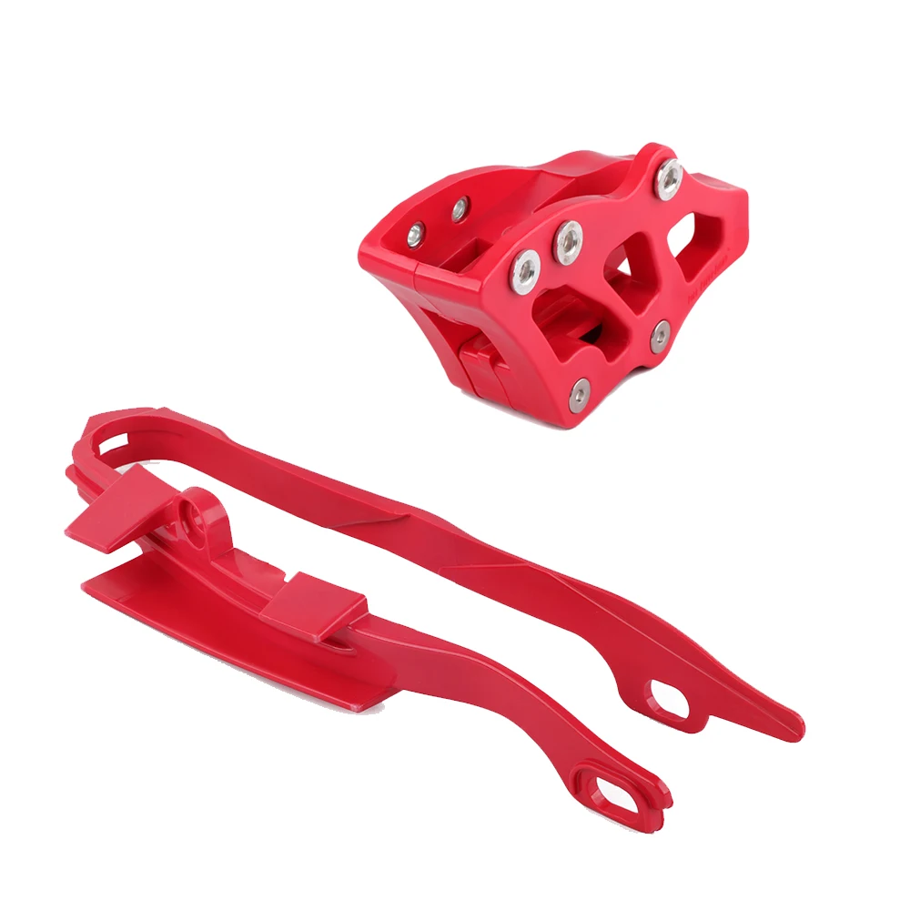 For Honda CR CRF 125 250 450 CR125 CRF250R CRF450R Motorcycle Plastic Chain Slider Swingarm Guide And Guide Guard Protection Set