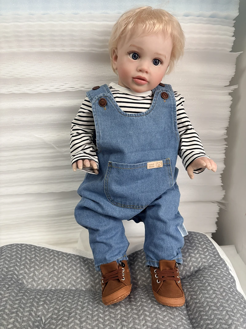 26Inch Huge Size Baby Already FinishedToddler Baby Girl Reborn Pippa Lifelike Soft Touch Body with 3D Skin Implantation Hair