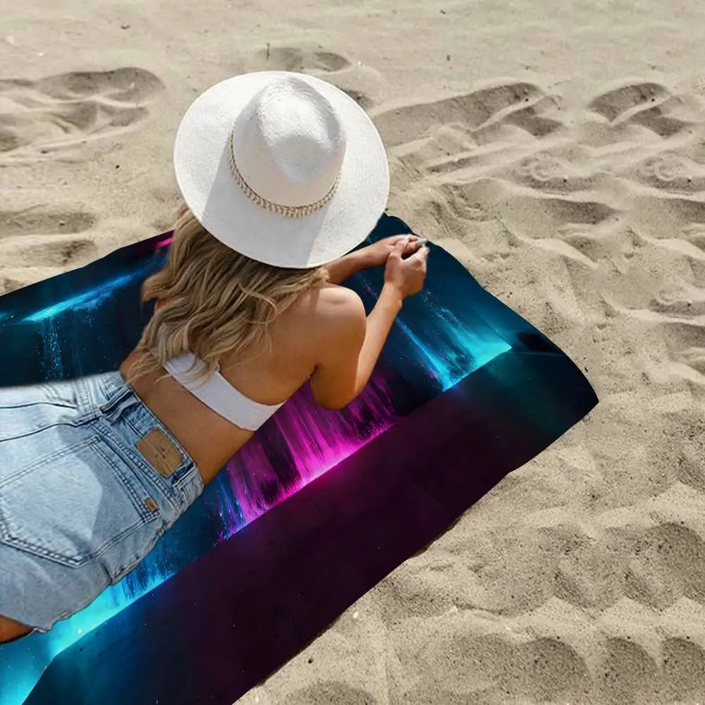 Dell Alienware Animation PC Gaming Big Microfiber Beach Towels Sand Beach Towels Pool Towel for Travel Swim Pool Yoga