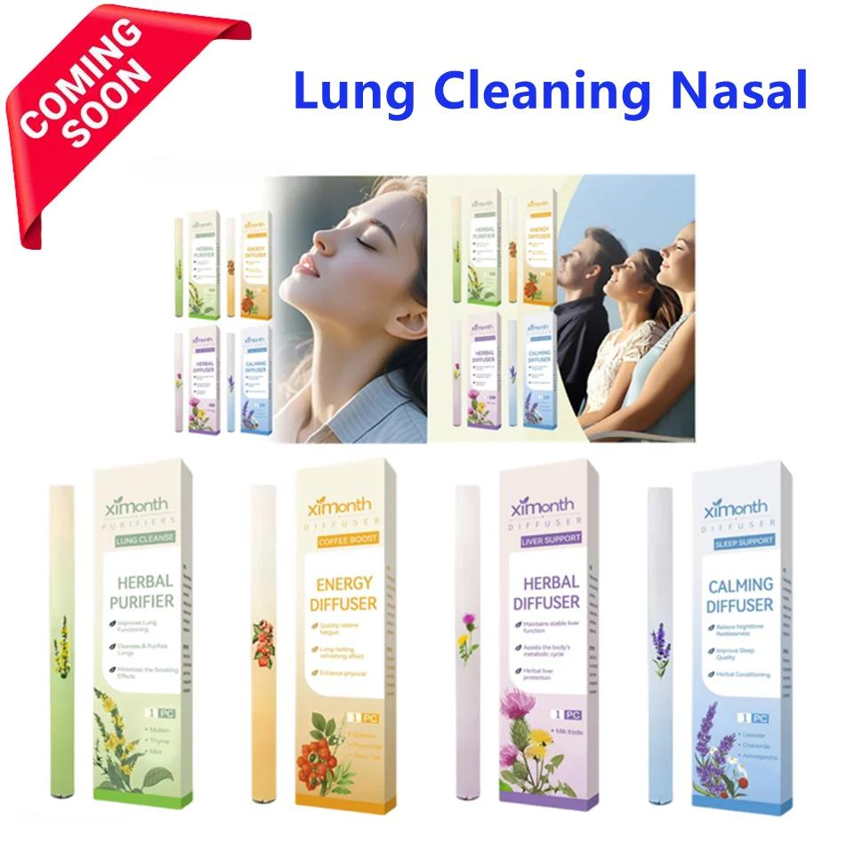 1/2/3/4Pcs Lung Cleaning Nasal Freshening Fragrance Pens Suction Device Lung Nasal Cleaning Personal Care Clear Breathing