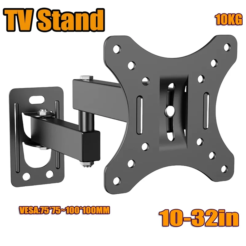 ABSY Full Motion Corner TV Bracket Swivel Tilt Display Bracket Supports 10-32 Inch TV