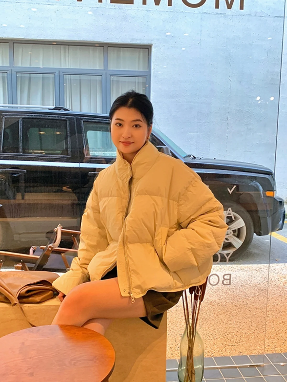 

Женская утепленная куртка Lin Da Hui в стиле Short Bread с наполнителем из белого утиного пуха, большие размеры, зимняя верхняя одежда для повседневной носки