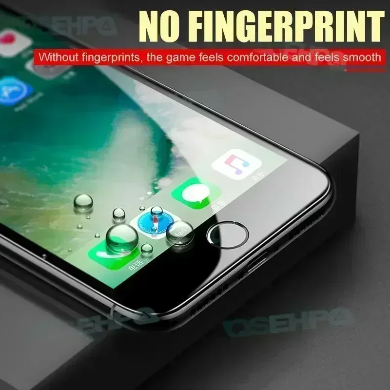 Apple iPhone用強化ガラススクリーンプロテクター,7, 8, 6, 6s plus, 5, 5s, 5c, se 2020, 2022, se2, se3用の完全保護フィルム