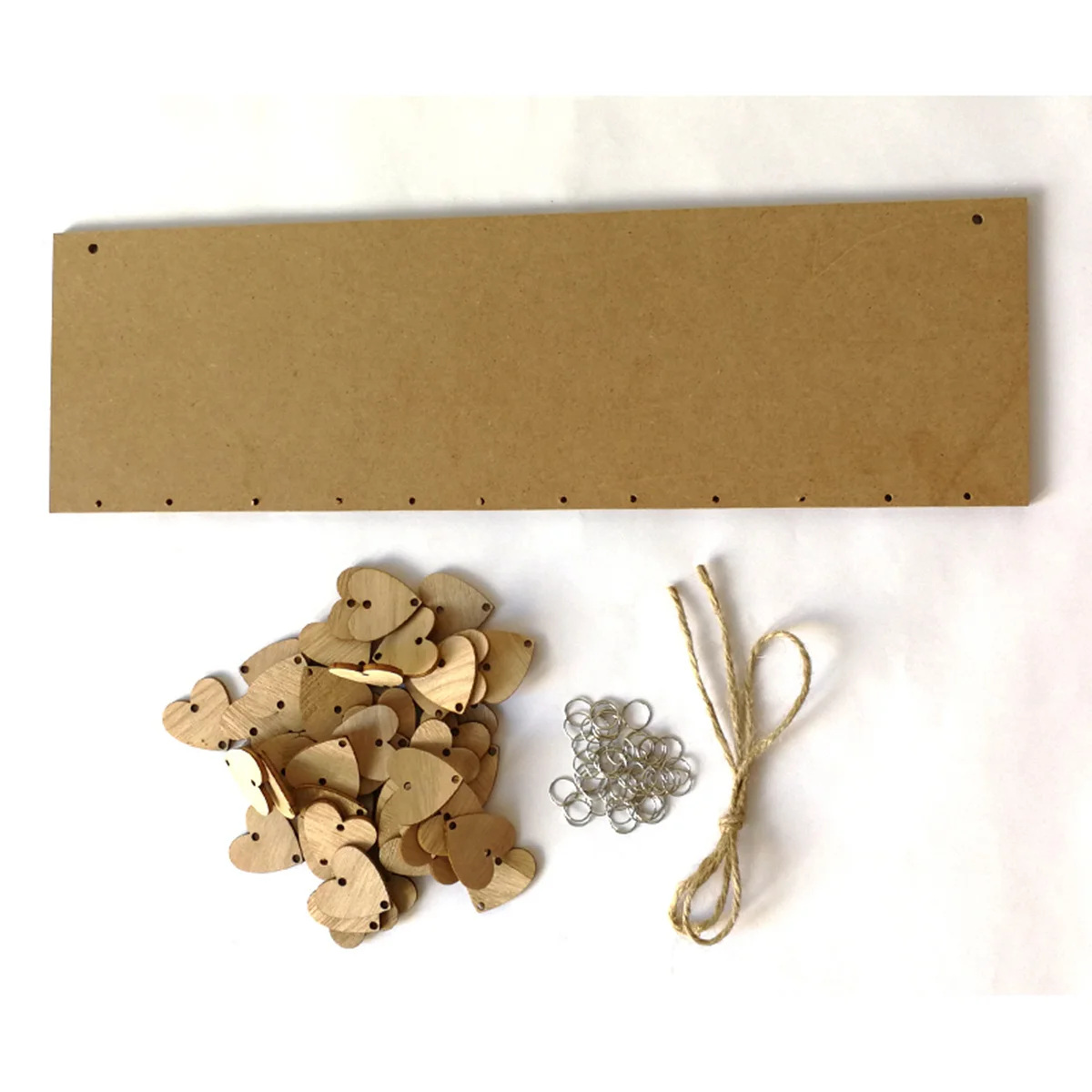 

Happy Birthday Printed Colorful Letters Wooden Plaque Calendar 1 Board 1 Rope 50 Heart Discs DIY Birthday Reminder Home Wall